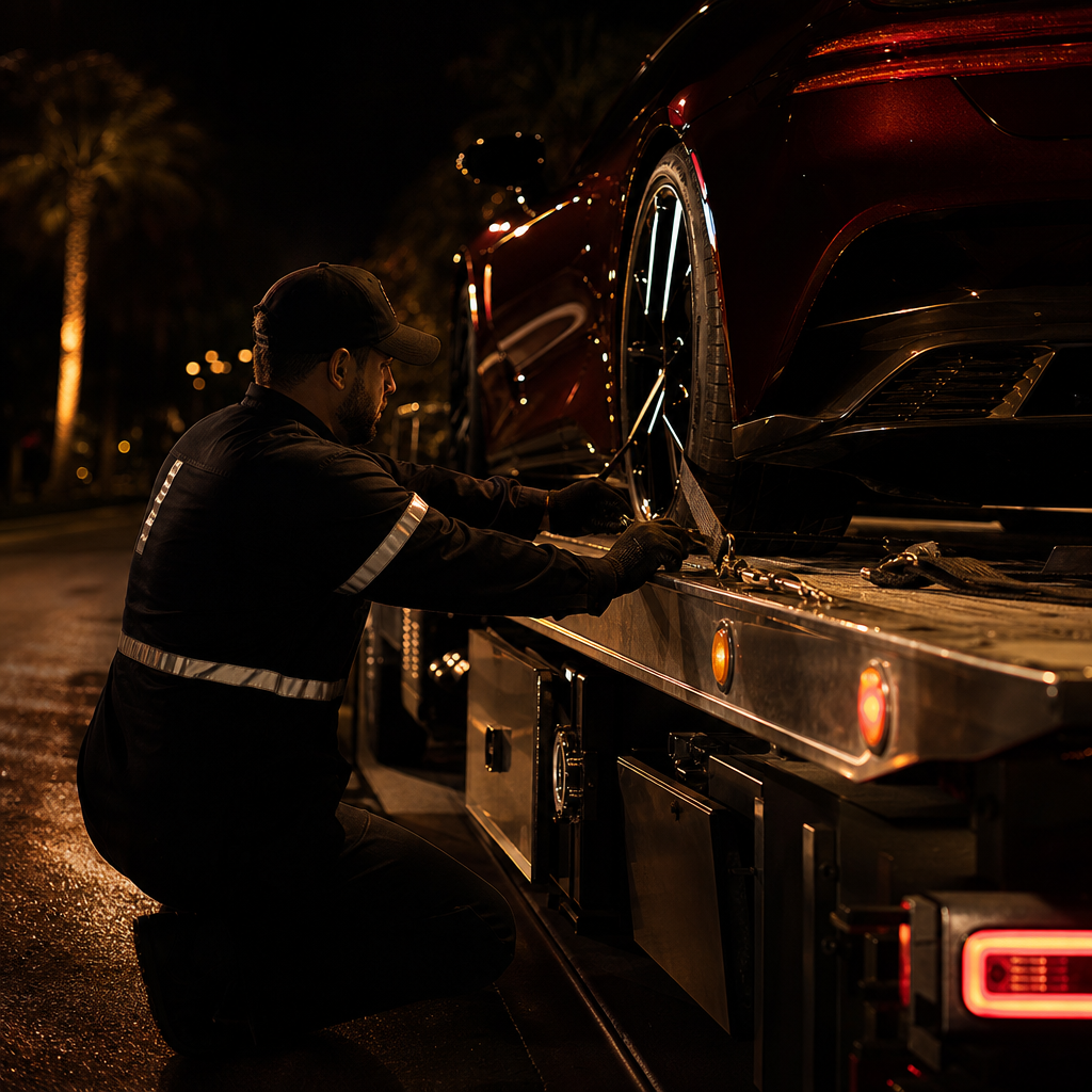 Flatbed Tow Truck West Palm Beach — 24-hour towing image in West Palm Beach