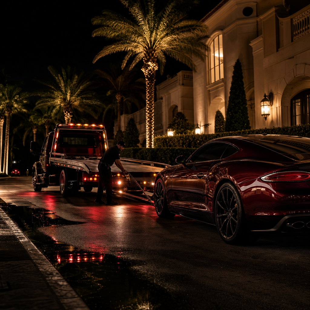 Flatbed Tow Truck West Palm Beach — flatbed towing image in West Palm Beach